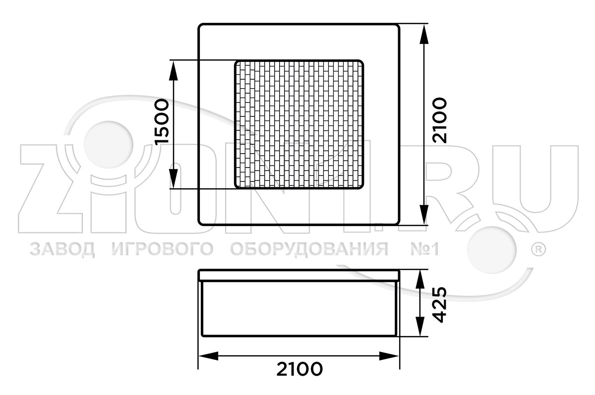 Батут уличный «Квадрат 210»