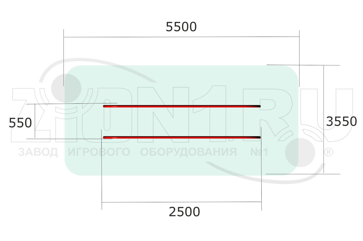 Брусья уличные М2