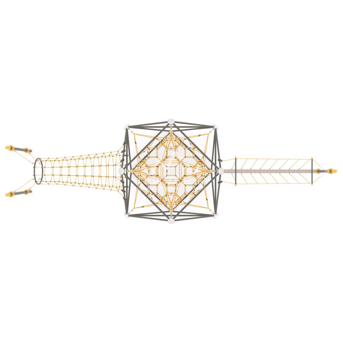 Пространственная канатная конструкция с полусферами AT-12.04