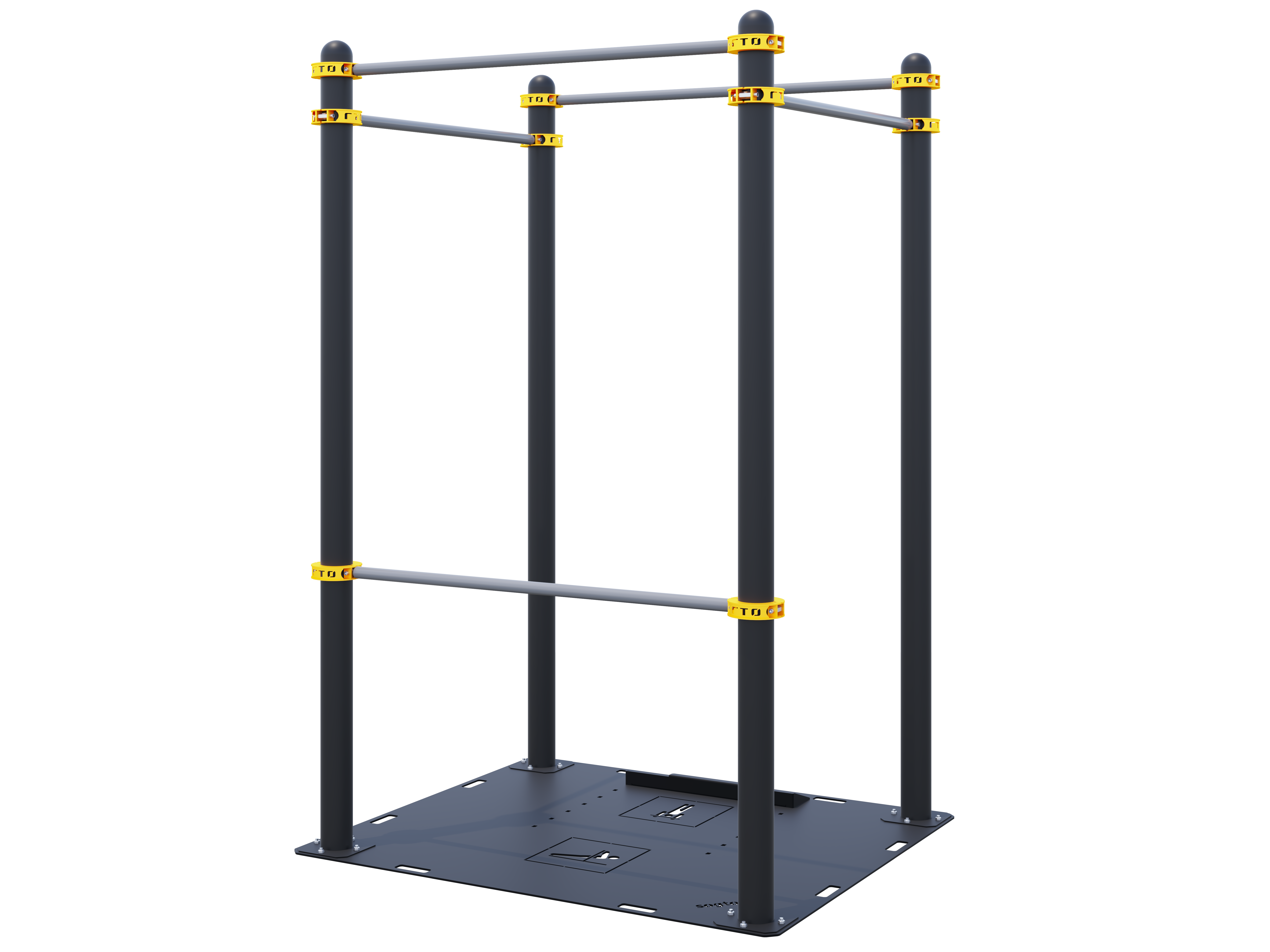 Спортивный комплекс для выполнения испытания Подтягивание из виса на высокой и низкой перекладине с передвижным упором для ног