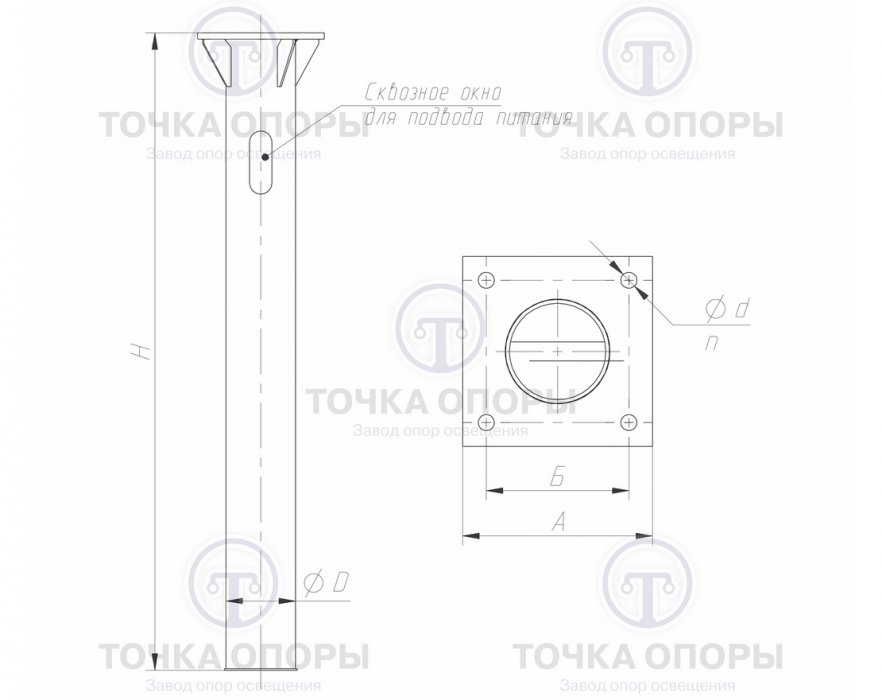 Закладная деталь 1.5 метра к ОГК