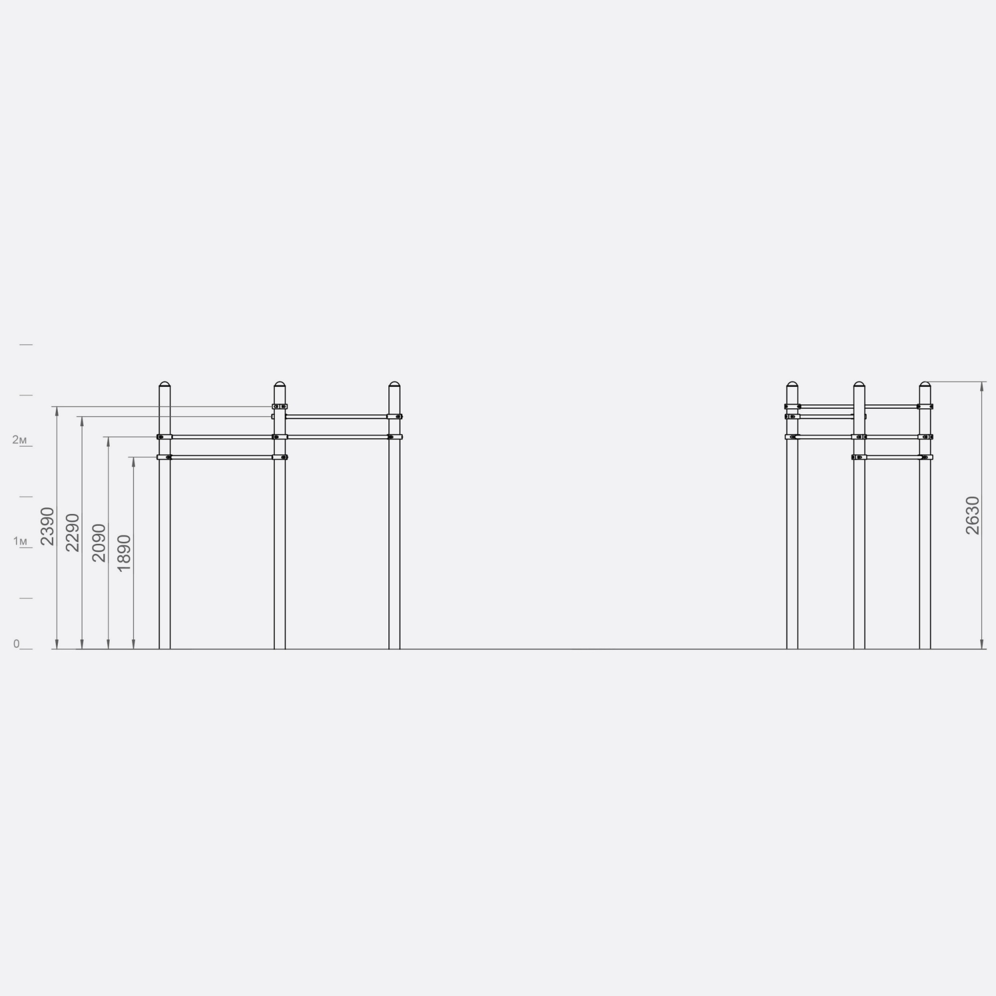 Турник «WO-01.17» для уличной спортивной площадки
