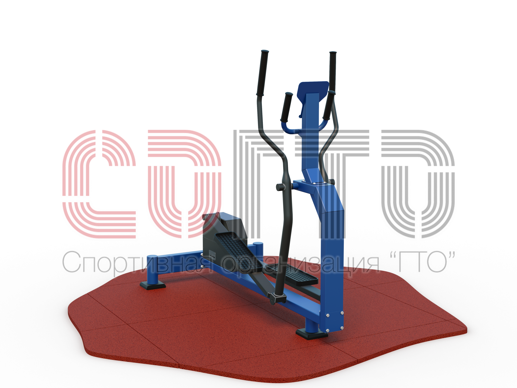 Уличный кардиотренажер на все группы мышц с безынерционным нагрузочным механизмом